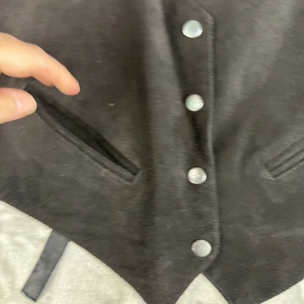 Vintage Katch Me SF Suede Leather Vest Men's L Black‎ Snap Front Pockets (1166)